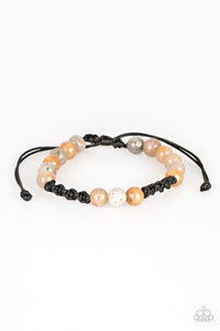 Laid Back - Brown Urban Pull Cord Bracelet