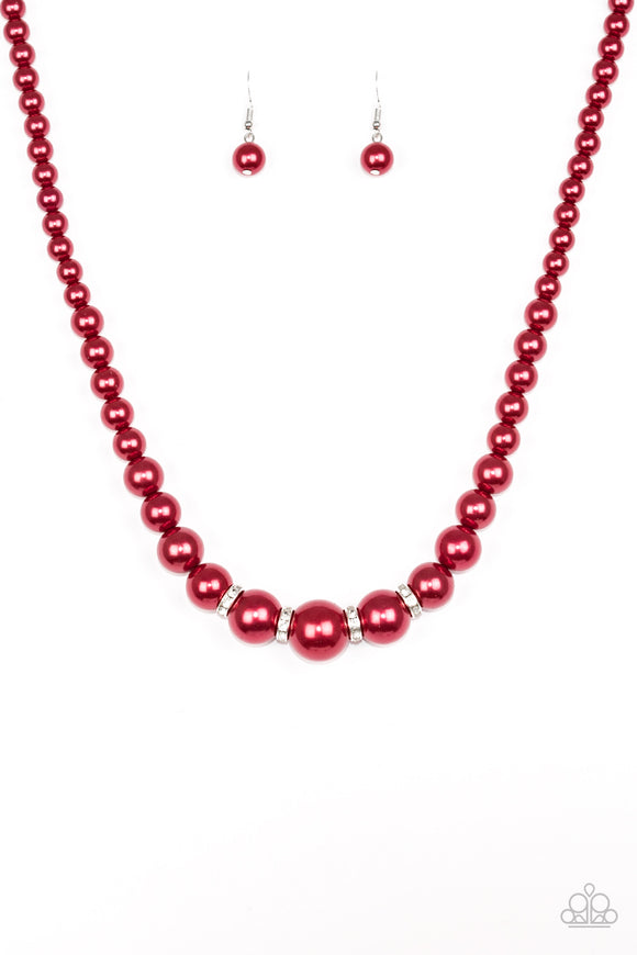 Party Pearls - Red Necklace - Box 2 - Red