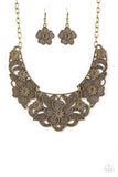 Petunia Paradise - Brass Necklace - Box 4 - Brass