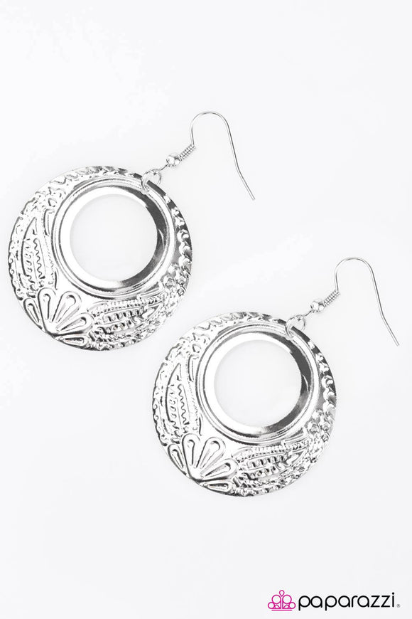 It's In The Floral Details - Silver Earring
