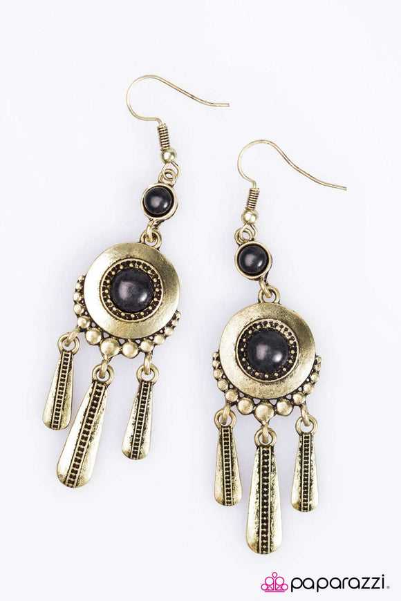 Open Sesame - Black Earrings