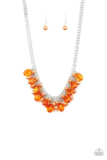 5th Avenue Flirtation - Orange Necklace - Box 3 - Orange