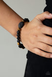 A Hundred And Zen Percent - Brown Stretch Bracelet