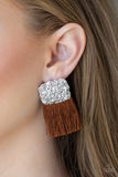 Plume Brown - Brown Post Earring - Box 1 - Brown