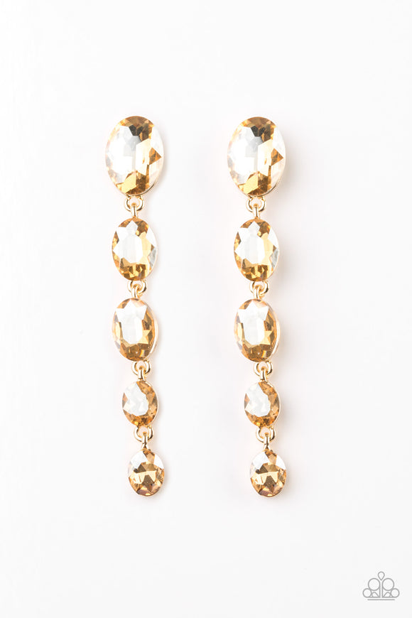 Red Carpet Radiance - Gold Post Earring - Box 2 - Gold