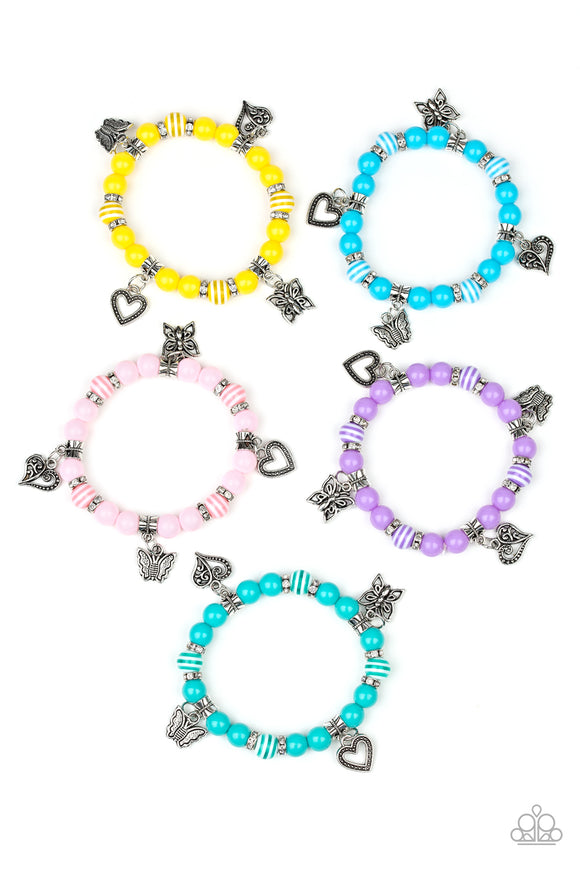 Starlet Shimmer -  Heart and Butterfly solid Bracelet