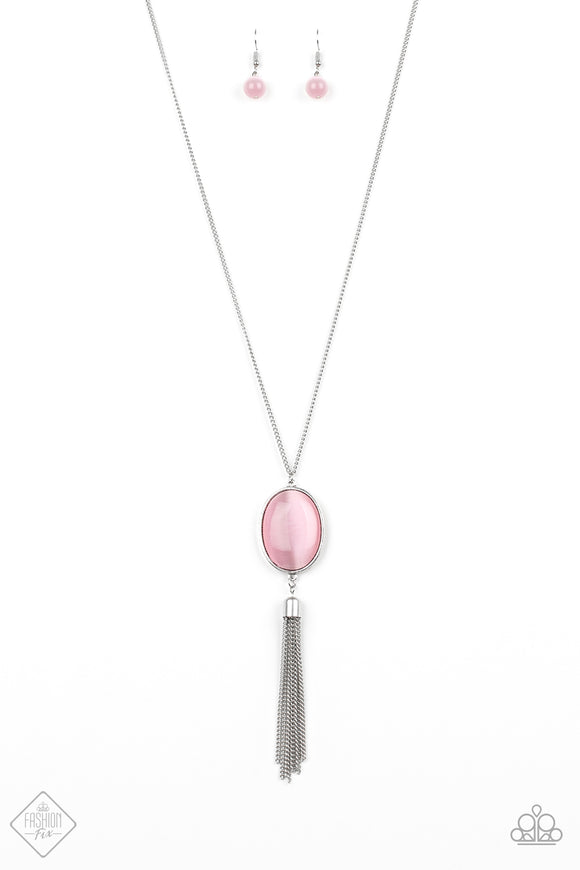Tasseled Tranquility - Pink Necklace - Box 2 - Pink