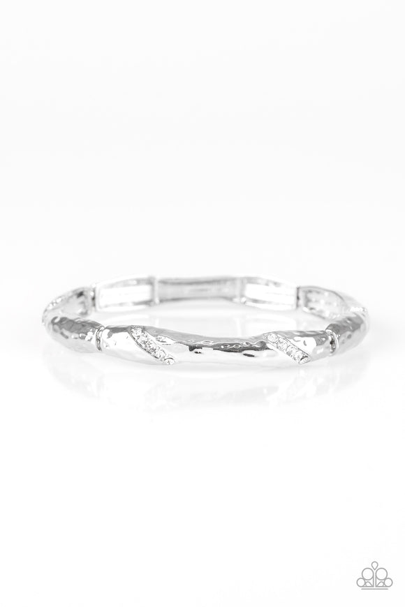 Watch Out For Ice - White Stretch Bracelet