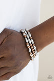 Chic Contender - Brown Stretch Bracelet