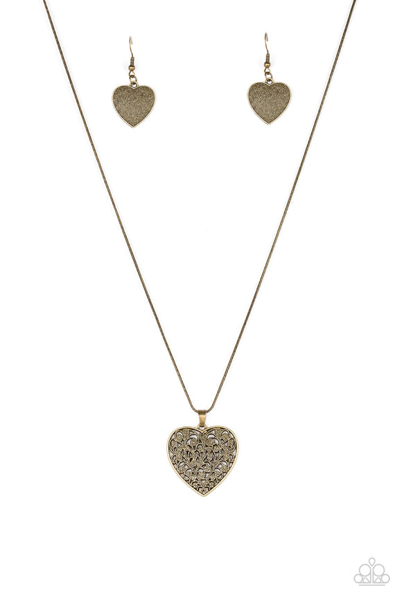 Look Into Your Heart - Brass Necklace - Box 6 - Brass
