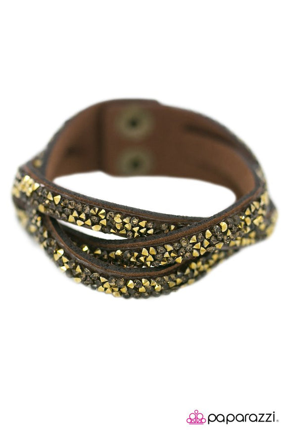 Knock Yourself Out - Brown/Brass Urban Bracelet