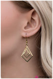 Don't GEO There! - Brass Earrings