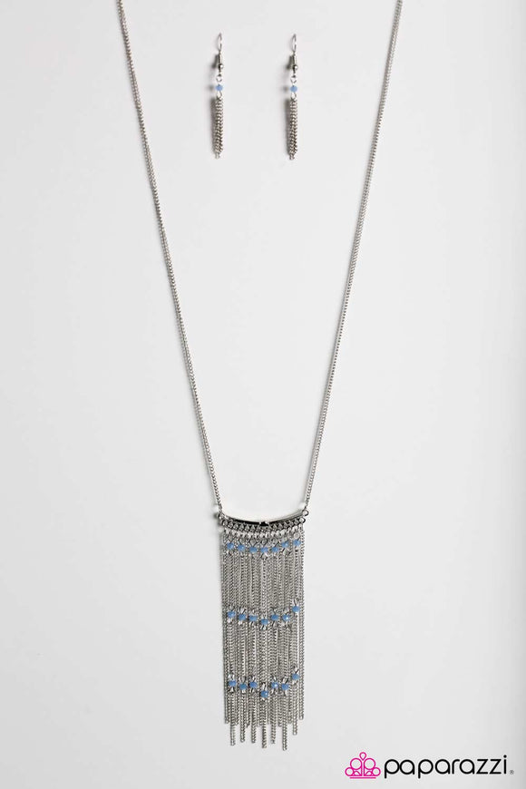 Pull Back The Curtain - Blue Necklace - Box 5 - Blue