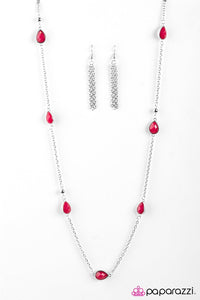 Teardrop Diva - Pink Necklace - Box 8 - Pink