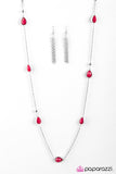 Teardrop Diva - Pink Necklace - Box 8 - Pink