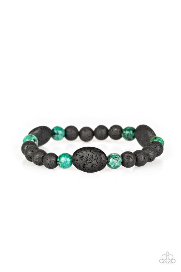 A Hundred And Zen Percent - Green Stretch Bracelet