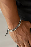 Blitz - Silver Urban Pull Cord Bracelet - Men's Line