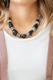 Stunningly Stone Age - Black Necklace - Box 13 - Black