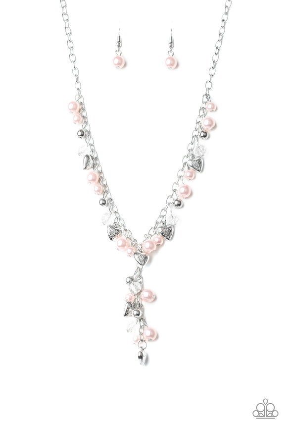 Vintage Heartthrob - Pink Necklace - Box 7 - Pink