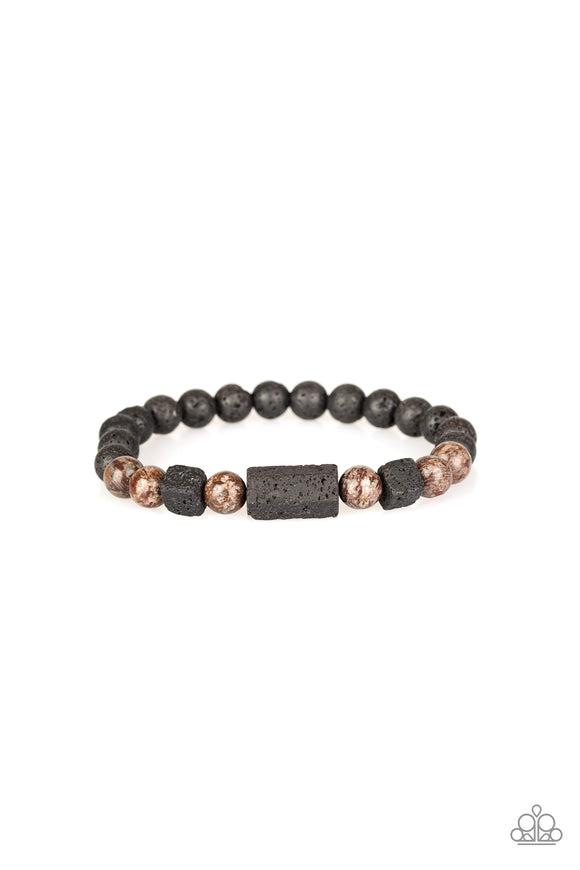 Zenned Out - Brown Stretch Bracelet