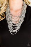 Dauntless Dazzle - Silver Necklace - Box 15 - Silver