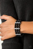 Put On Your GLAM Face - Black Bracelet - Box Stretch Black