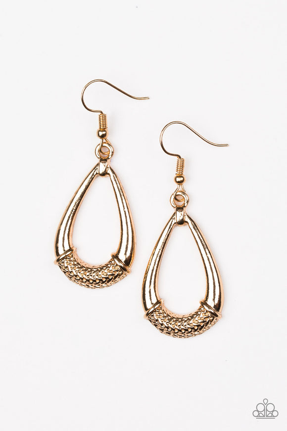 Trending Texture - Gold Earrings