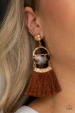 Tassel Trot - Brown Post Earring - Box 1 - Brown