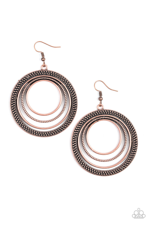 Totally Textured - Copper Earring