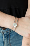 Turn Up The Glow - White Cuff Bracelet