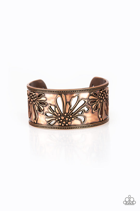 Where The WILDFLOWERS Are - Copper Cuff Bracelet