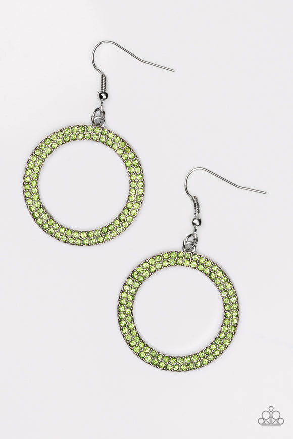 Bubbly Babe - Green Earrings