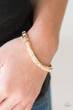 Glitter Goals - Gold Stretch Bracelet - Stretch Gold Box