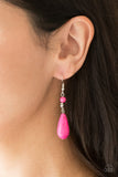 Sandstone Sunflowers- Pink Earrings