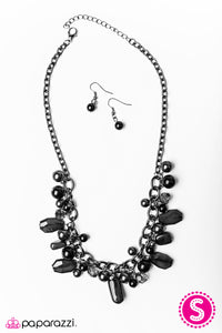 Mardi Gras Gala - Black Necklace - Box 14 - Black