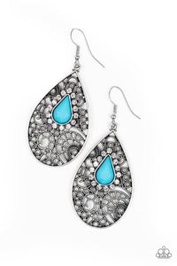 Modern Monte Carlo - Blue Earrings