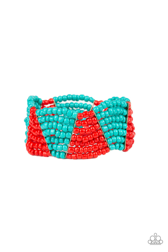 Outback Outing - Red Stretch Bracelet
