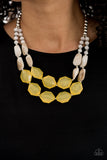 Seacoast Sunset- Yellow Necklace - Box 1 - Yellow - Summer Party Pack 2020