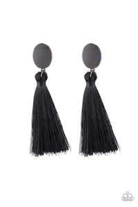 VA Va PLUME - Black Post Fringe Earring - Box 2 - Black