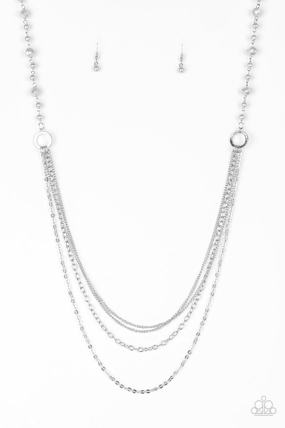 Contemporary Cadence - Silver Necklace
