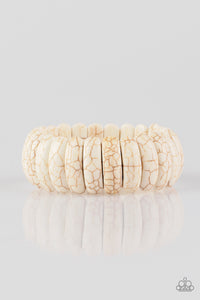 Peacefully Primal -  White Bracelet