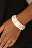 Peacefully Primal -  White Bracelet