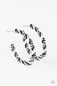 Plainly Panama - Silver Hoop Earring