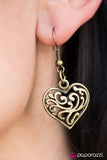 Fireheart - Brass Earrings