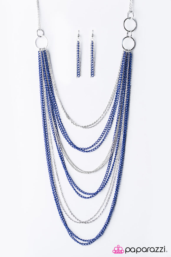 A For Asymmetrical - Blue Necklace - Box 4 - Blue