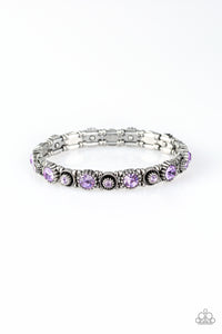 Heavy On The Sparkle - Purple Stretch Bracelet