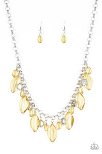 Malibu Ice - Yellow Necklace - Box 3 - Yellow