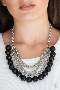 One-Way WALL STREET - Black Necklace - Box 10 - Black