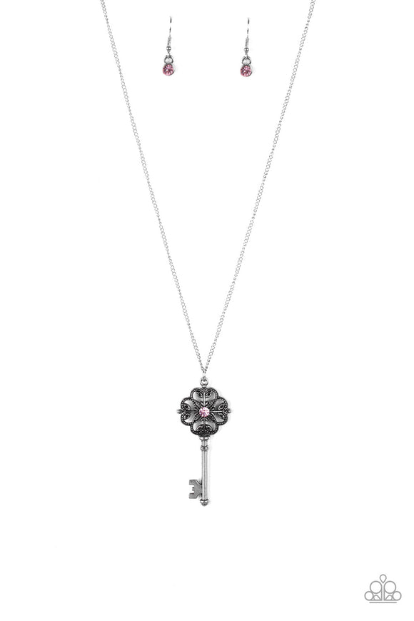 Got It On Lock - Pink Necklace - Box 1 - Pink
