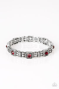 Metro Marvelous - Red Stretch Bracelet